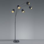 industriële vloerlamp seventy tree vloerlamp-5-lampen-zwart-goud-seventy-tree