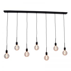Hanglamp Bulby - Inclusief 7 lichtpunten met 7 x kooldraadlamp