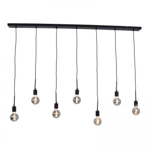Hanglamp Bulby - met 7 snoeren incl. 7 x Spiraal LED Lamp