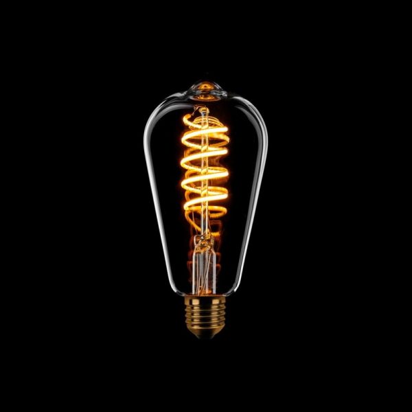 Edison Spiraal - LED Lamp E27 (Rookglas)