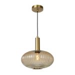 Hanglamp Danique met glazen kap (retro & amber)