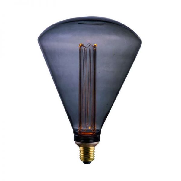 Freelight Triangel XXL LED Lamp - Kooldraad Rookglas (3-stappen dimbaar)