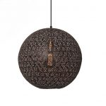 Oosterse Hanglamp - Moon zwart met goud
