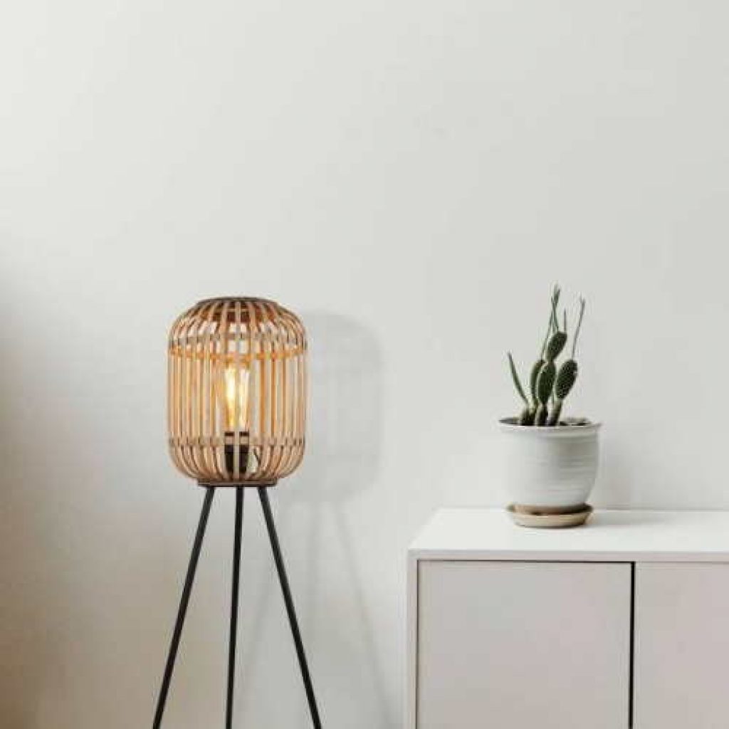 Rotan Vloerlamp Macca Staande Lamp met Rotan Lampenkap