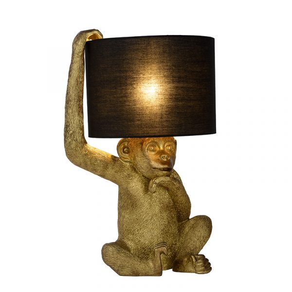 Monkey Tafellamp Zwart Goud