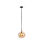 Fresu Hanglamp 1-Lichts - Brons/Amber
