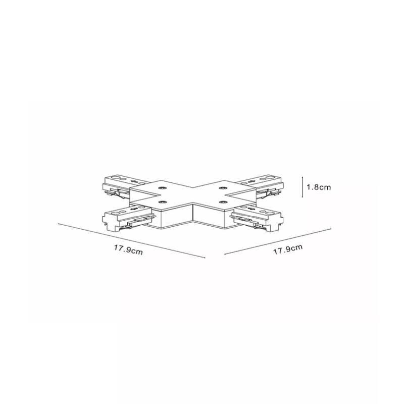 track-lucide-X-koppelstuk-railverlichting-railsysteem-zwart-lampencompleet3-tekening