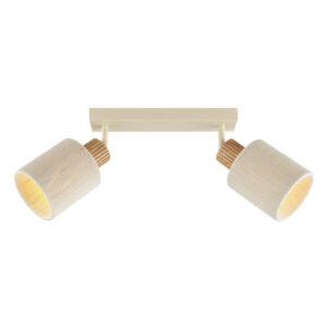 arjan-spot-2-lichts-beige-hout-lampencompleet