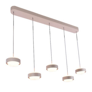 puleggia-hanglamp-5-lichts-creme-lampencompleet
